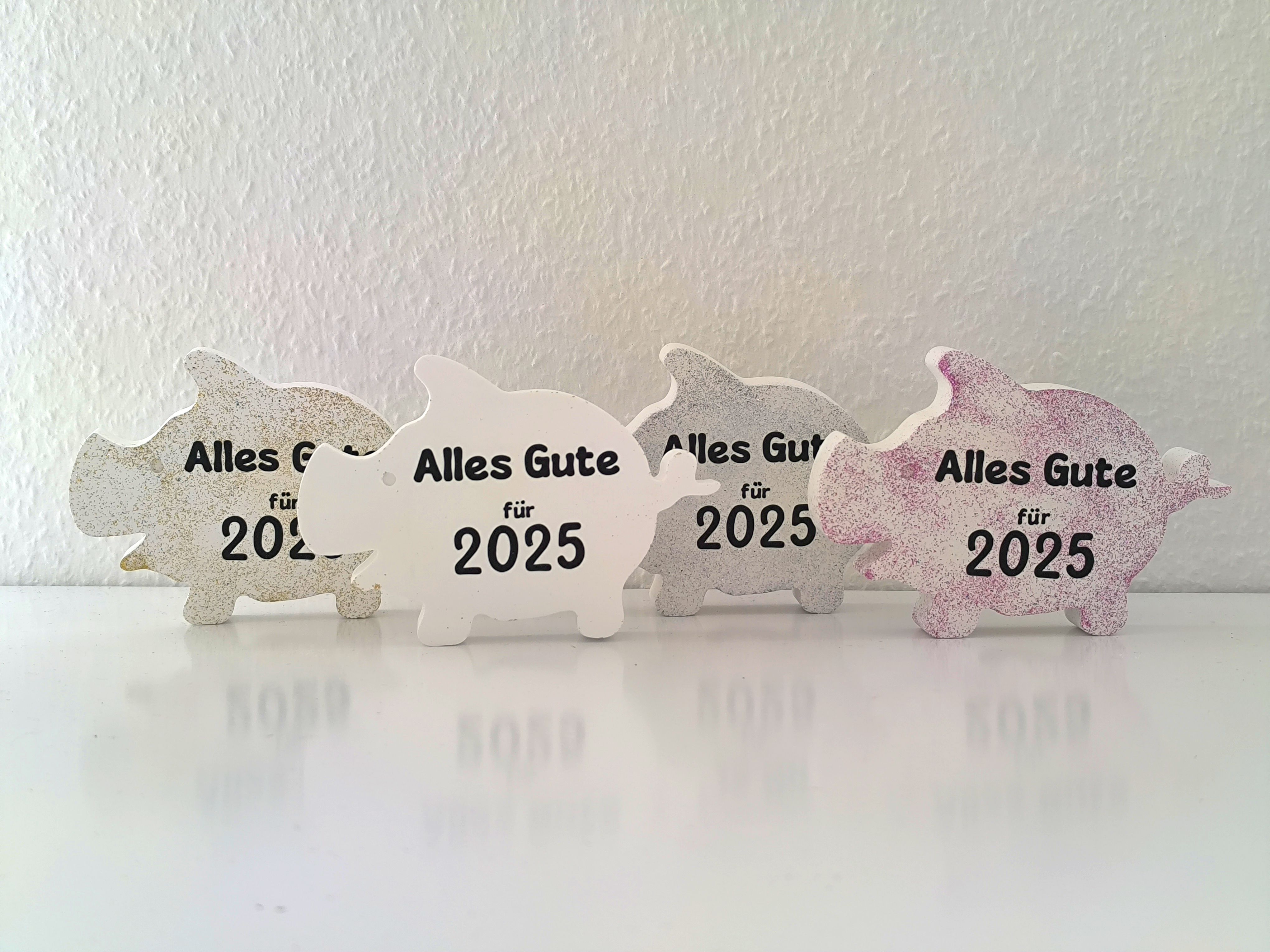 Glücksschwein Glücksbringer 2025 Neujahr Silvester